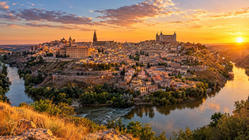 Vista de la ciudad de Toledo en una de las mejores excursiones de un día desde Madrid